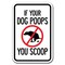 Signmission 18 in Height, 0.12 in Width, Aluminum, 12" x 18", A-1218 Pet-Animal - PoopScoop A-1218 Pet-Animal - PoopScoop - alternate 1